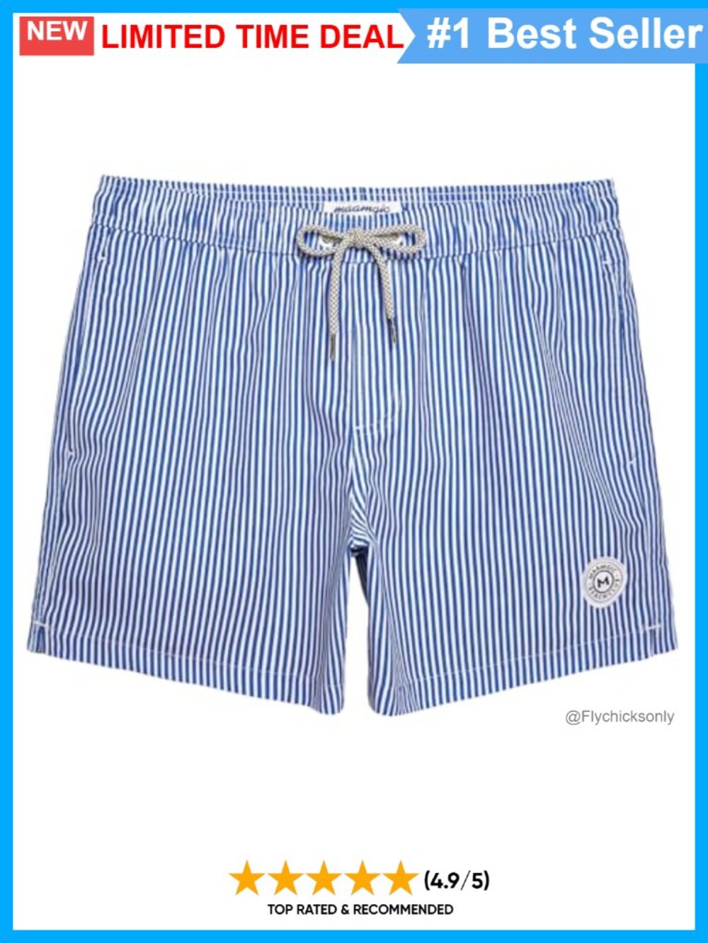 Men's Quick-Dry Swim Trunks 5.5" Inseam Mesh Liner Board Shorts Beach